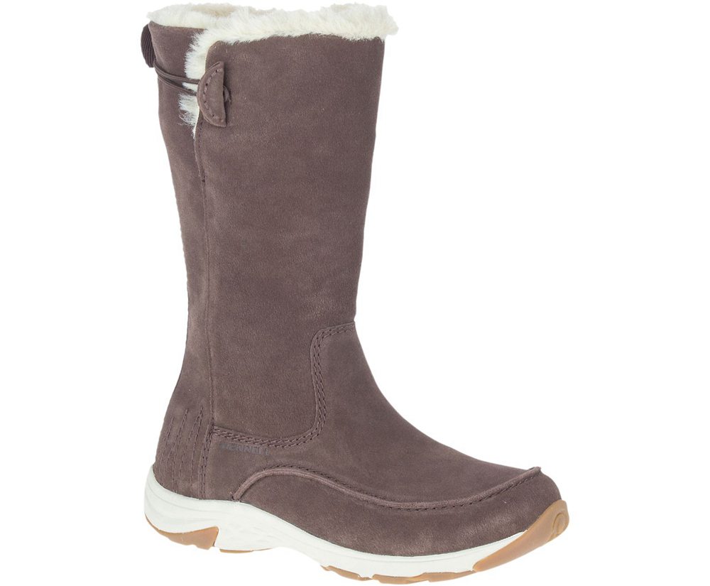 Botas Senhora - Merrell Approach Sage Tall Polar Waterproof - Marrom - RHI869231